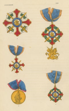 Orders of the Two Sicilies, Saint George of the Reunion, Plate XXII, 1844