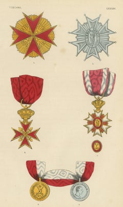 Orders of Tuscany, Saint Stephen and Saint Joseph, Plate LXXXIII, 1844