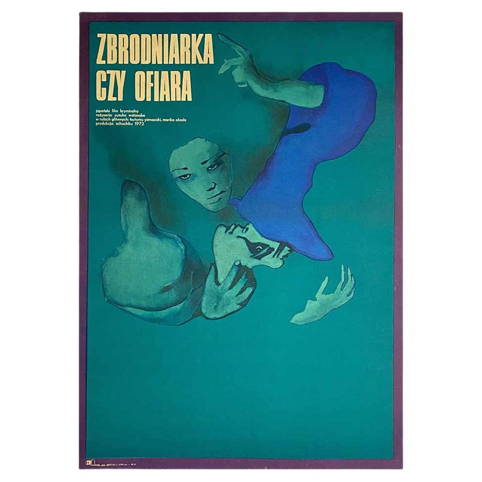 Ordinary Darkness, Vintage Polish Poster by Ewa Gargulinska, 1973 For Sale