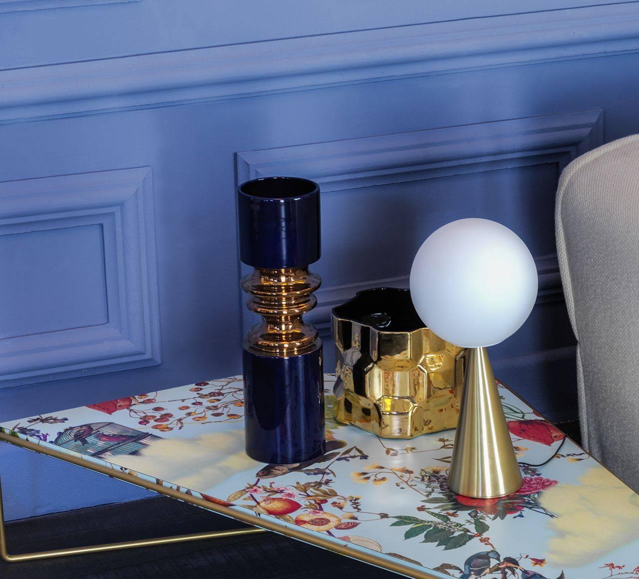 Jarrón Grande Ordini con Mott Blanco y Bronce by Analogia Project for Dria Moderno en venta