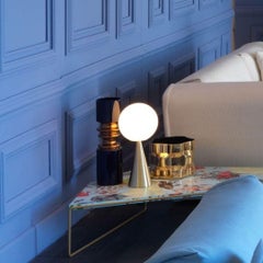 Ordini Vase Cobalt Blue and Brass by Driade