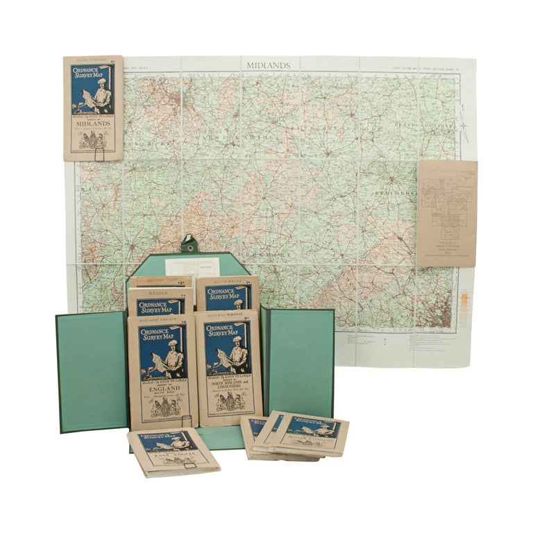 Ordnance Survey Road Maps of England and Wales at 1stDibs