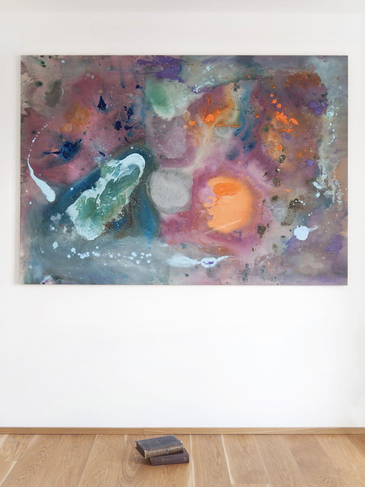 Komorebi, Painting, Acrylic on Canvas - Gray Abstract Painting by Ordo  Amoris