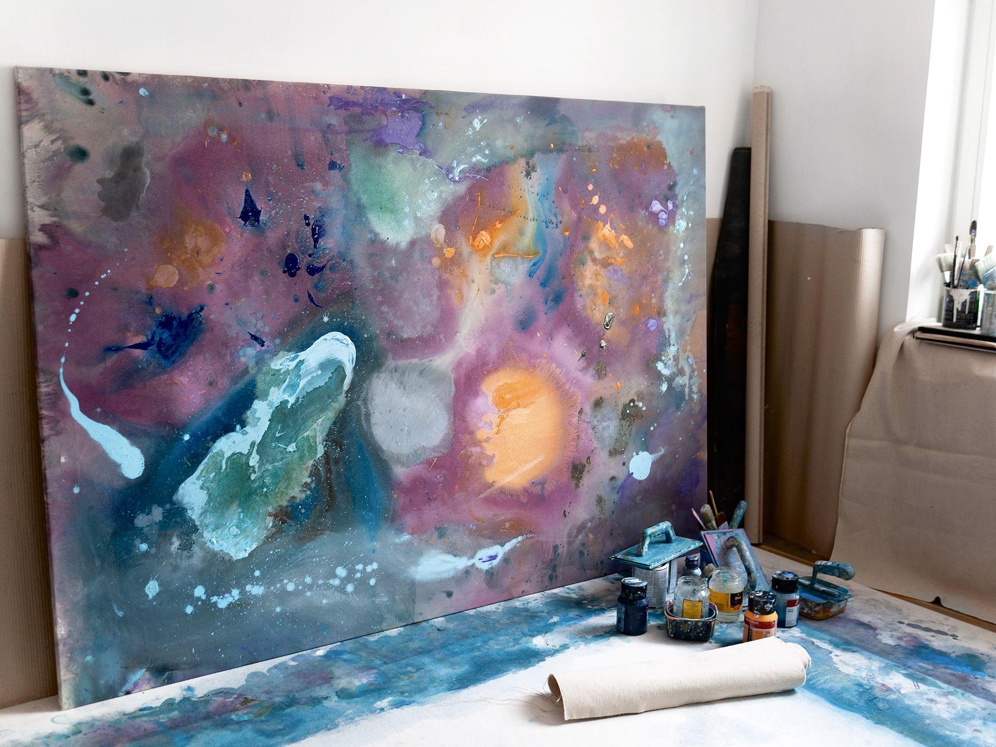 ..stillness as the source of all the movement in the Universe.     Komorebi, acrylic on canvas, 140x200 cm, 2022 :: Painting :: Abstract :: This piece comes with an official certificate of authenticity signed by the artist :: Ready to Hang: No ::