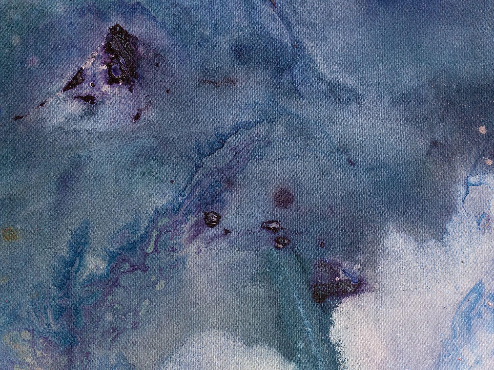 Ciò che è reale non è nelle forme. Il reale è ciò che rimane.     Ritorno all'informe. Acrilico, pastello a olio su tela, 143x190 cm, 2022   :: Pittura :: Astratta :: Questo pezzo viene fornito con un certificato ufficiale di autenticità firmato