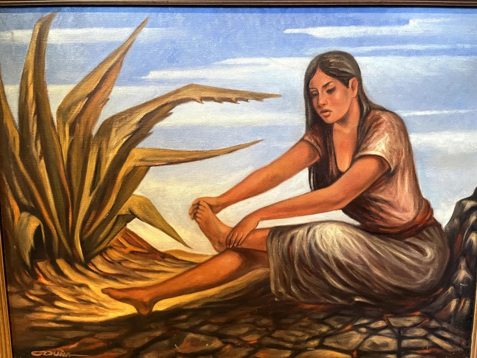 Carlos Orduña Portrait Painting - Mujer del pueblo