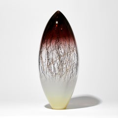 Ore Eclipse in Vanilla, Dark Amber & Gold Glass Sculpture by Enemark & Thompson