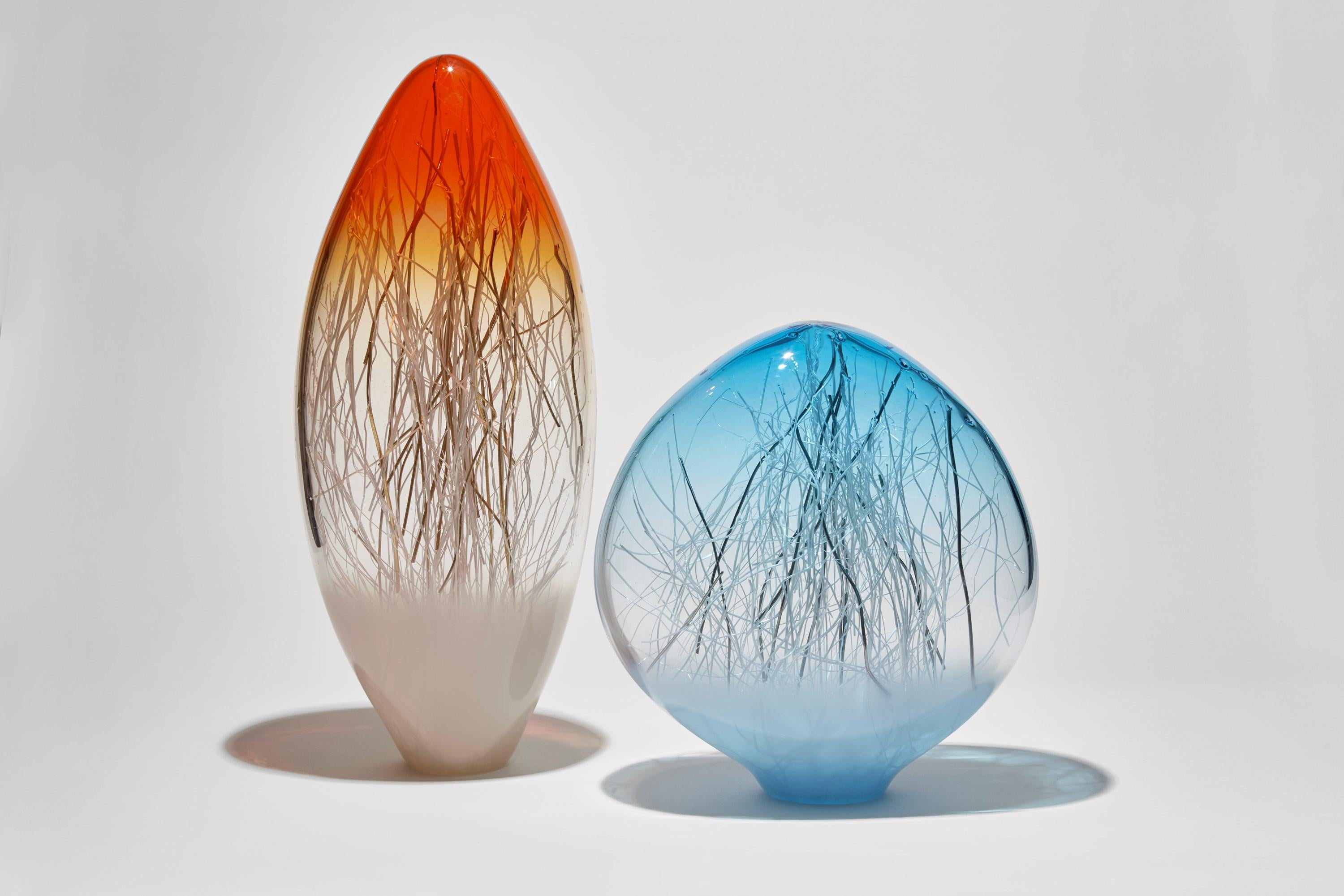 Platino Minerale in blu rame e turchese pallido + platino: una scultura di Enemark & Thompson in vendita
