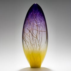 Ore in Hyacinth and Primrose, a Unique Glass Sculpture by Enemark & Thompson