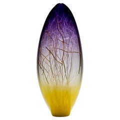 Ore in Hyacinth and Primrose, a Unique Glass Sculpture by Enemark & Thompson
