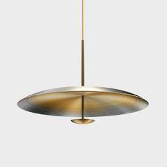 'Cosmic Ore' Gradient Patina Brass Pendant Lamp Chandelier, Sample Sale