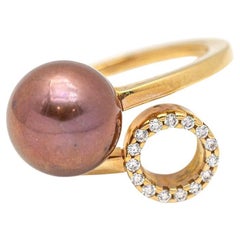 ORÊ Ring with Diamonds and Pearls