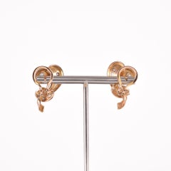 Rose gold lobe earrings with old European old cut diamonds