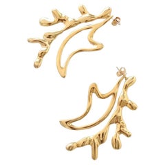 Earrings 925 sterling silver, 18 kt. gold plated, Coraile et Etoile