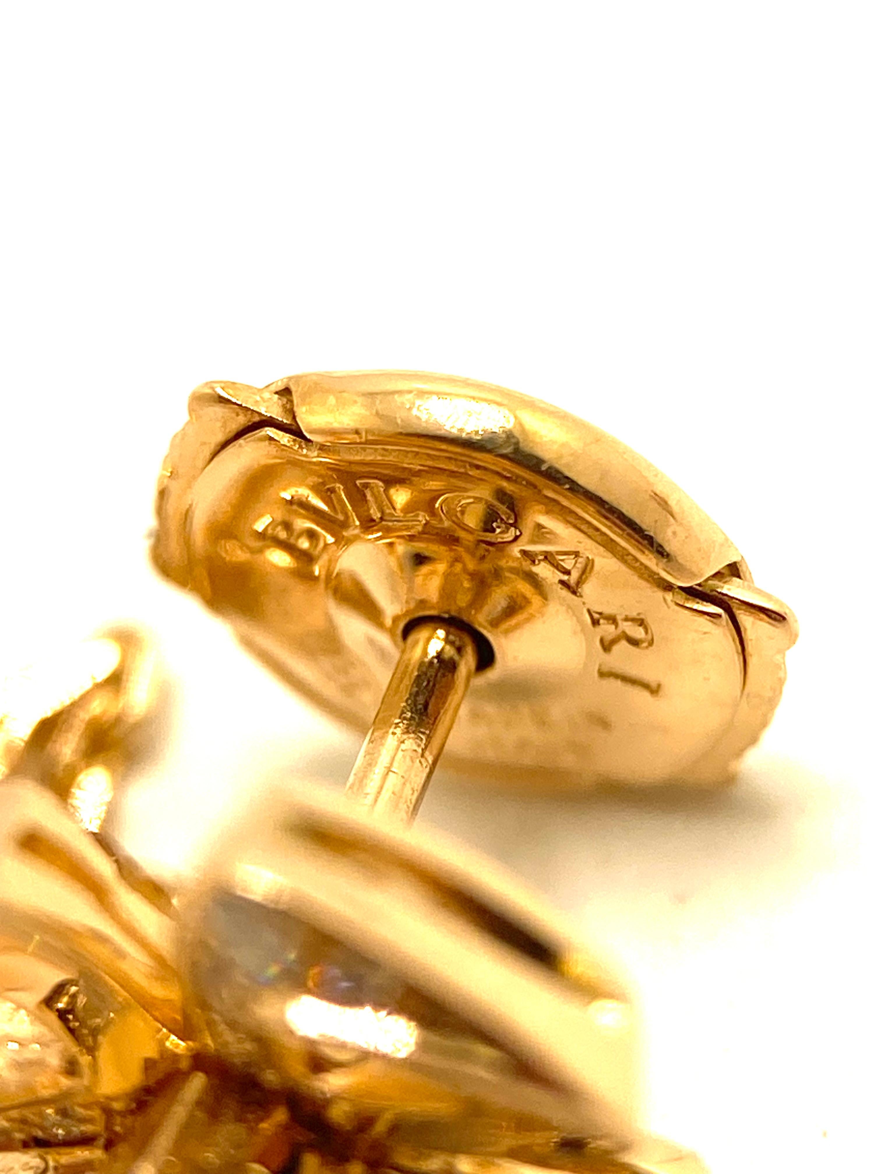 Pendientes Bvlgari Fiorever Oro Rosa y Diamantes en venta 6