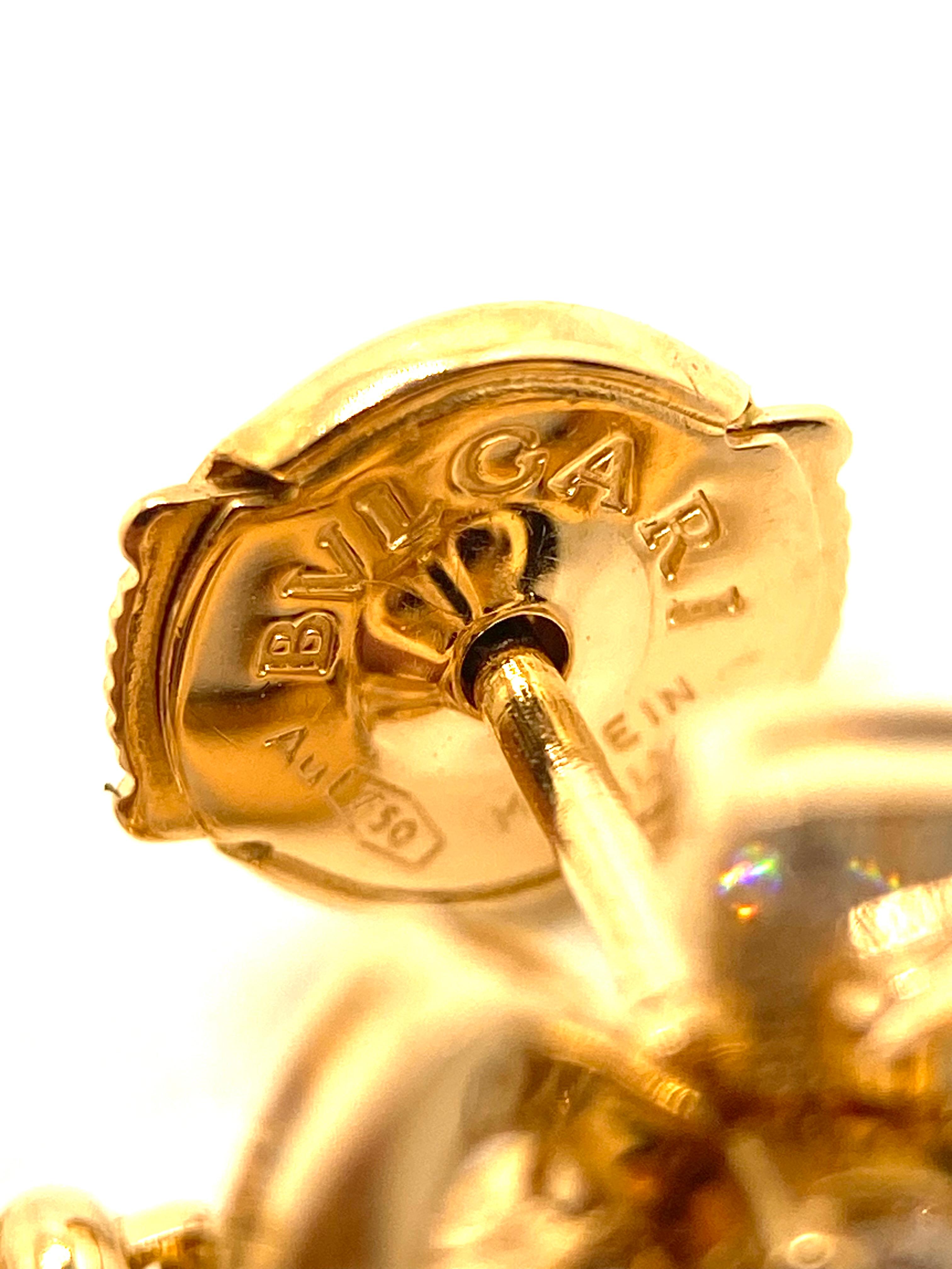 Pendientes Bvlgari Fiorever Oro Rosa y Diamantes en venta 7