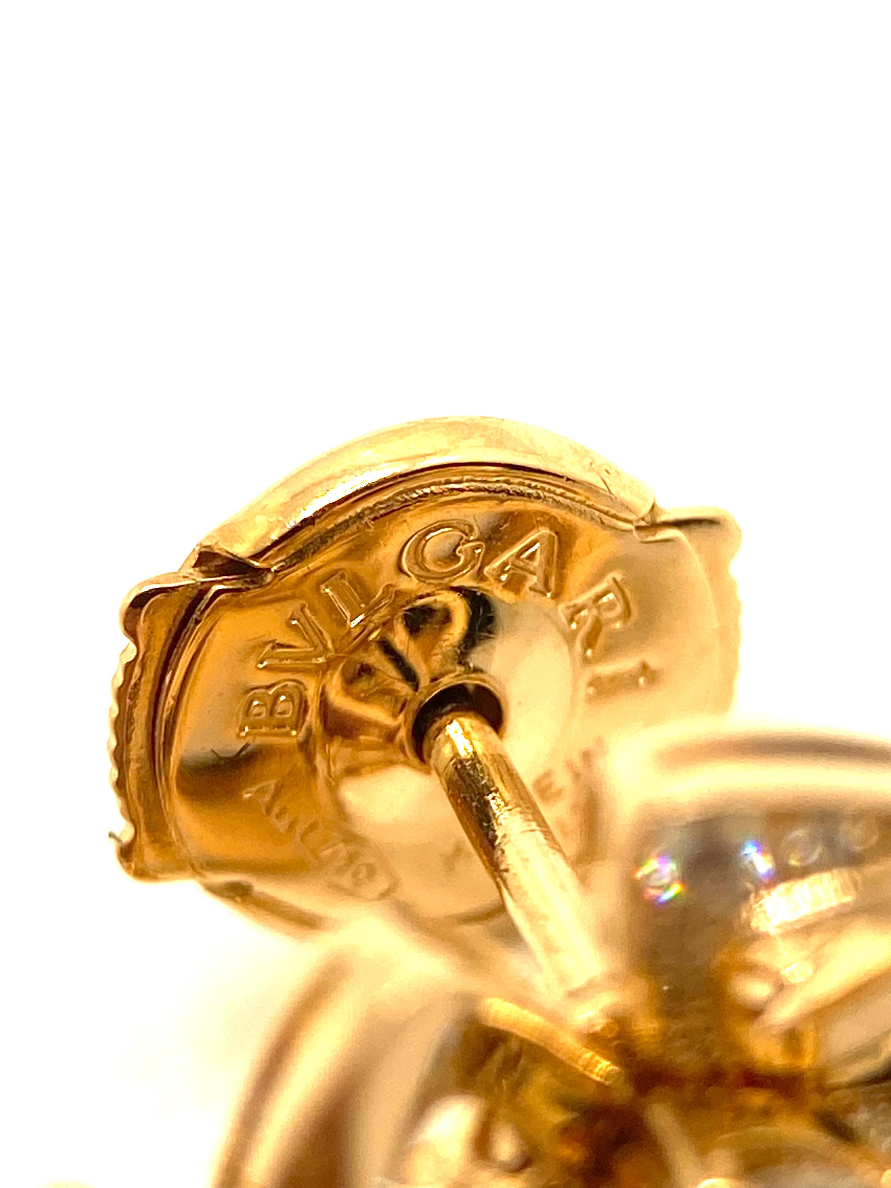 Pendientes Bvlgari Fiorever Oro Rosa y Diamantes en venta 2