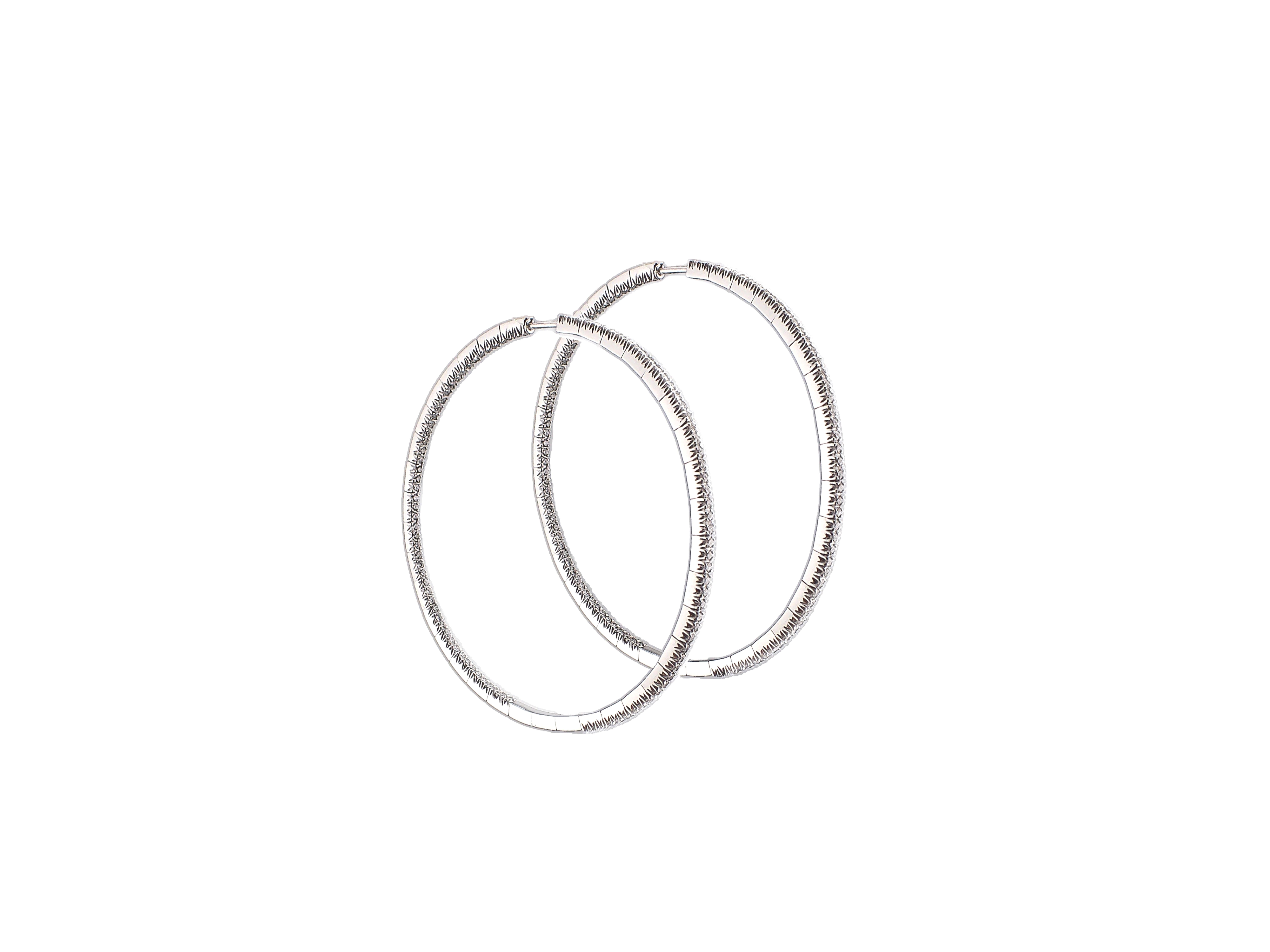 18 kt Weißgold und Diamant-Ohrringe im Zustand „Neu“ im Angebot in Bari, IT