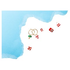 St.barths pendant earrings, 925 sterling silver enameled