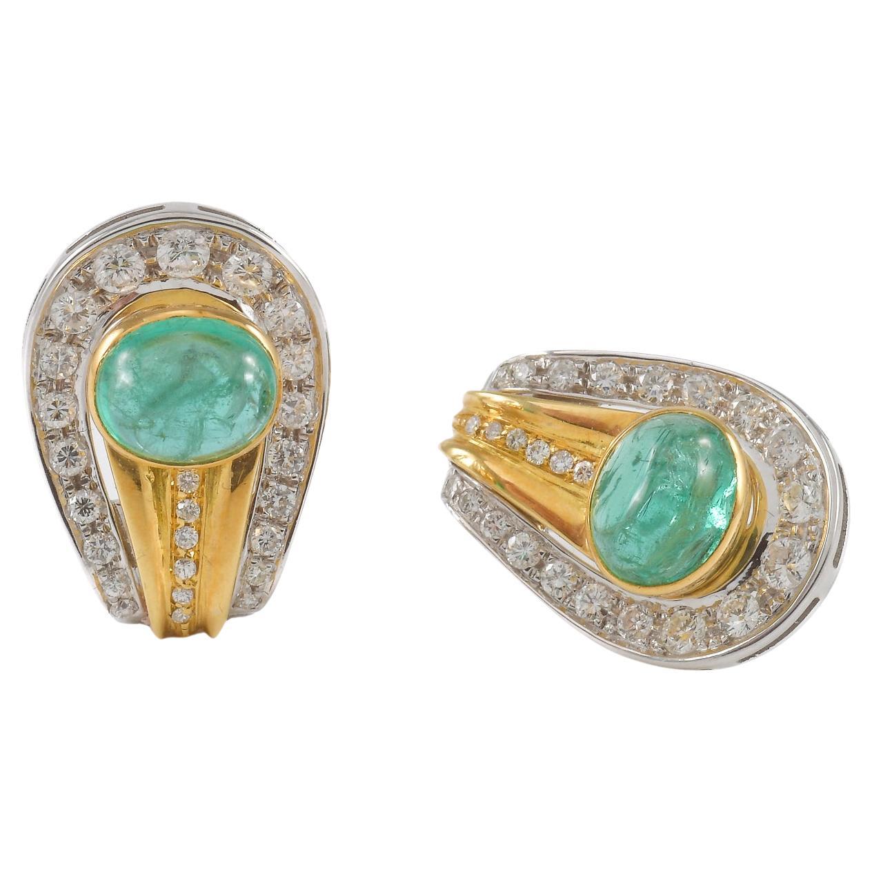 Orecchini con Smeraldi e Diamanti