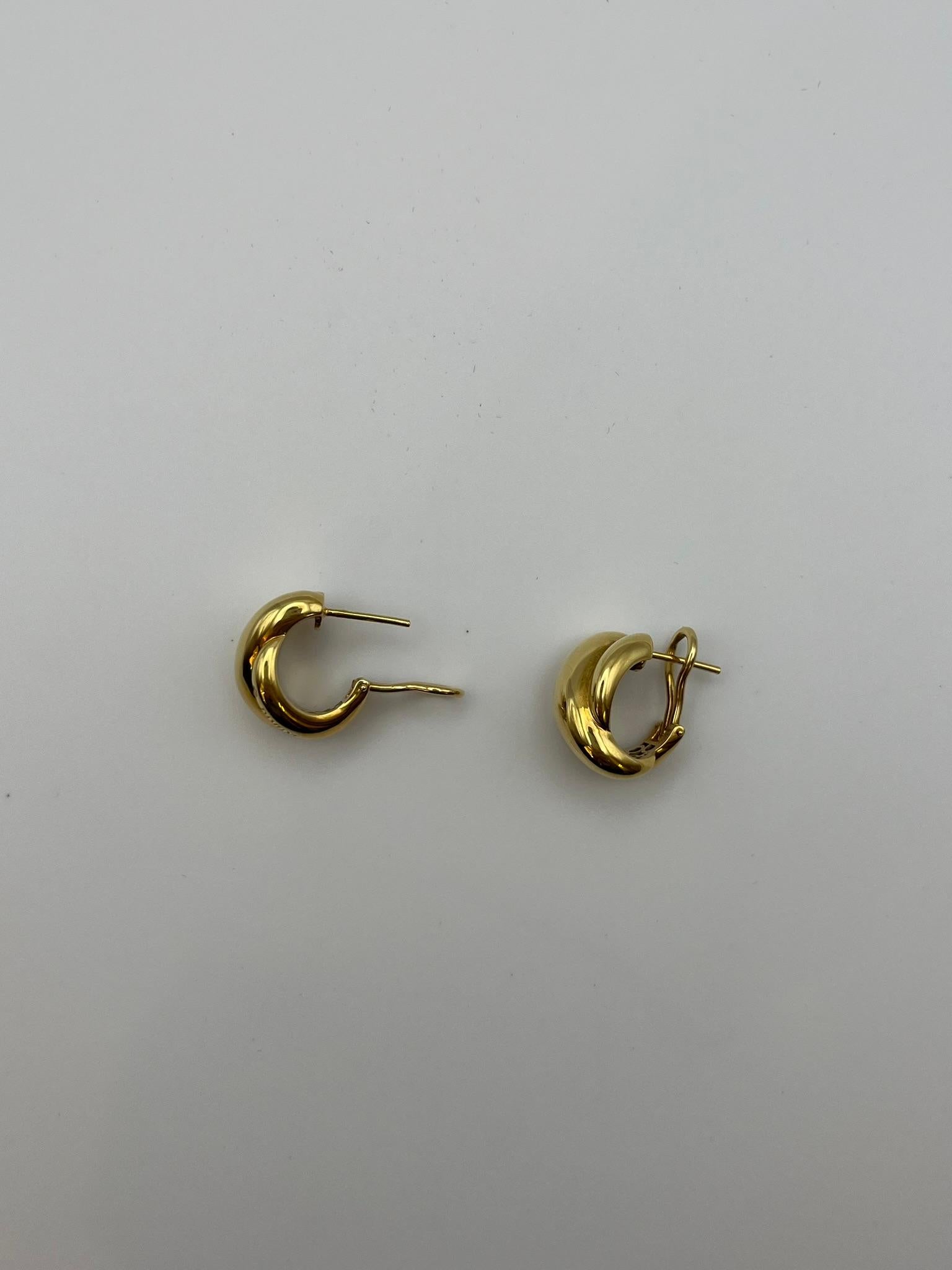 Taille brillant Boucles d'oreilles Damiani en or 18 carats avec diamants - Design italien emblématique en vente