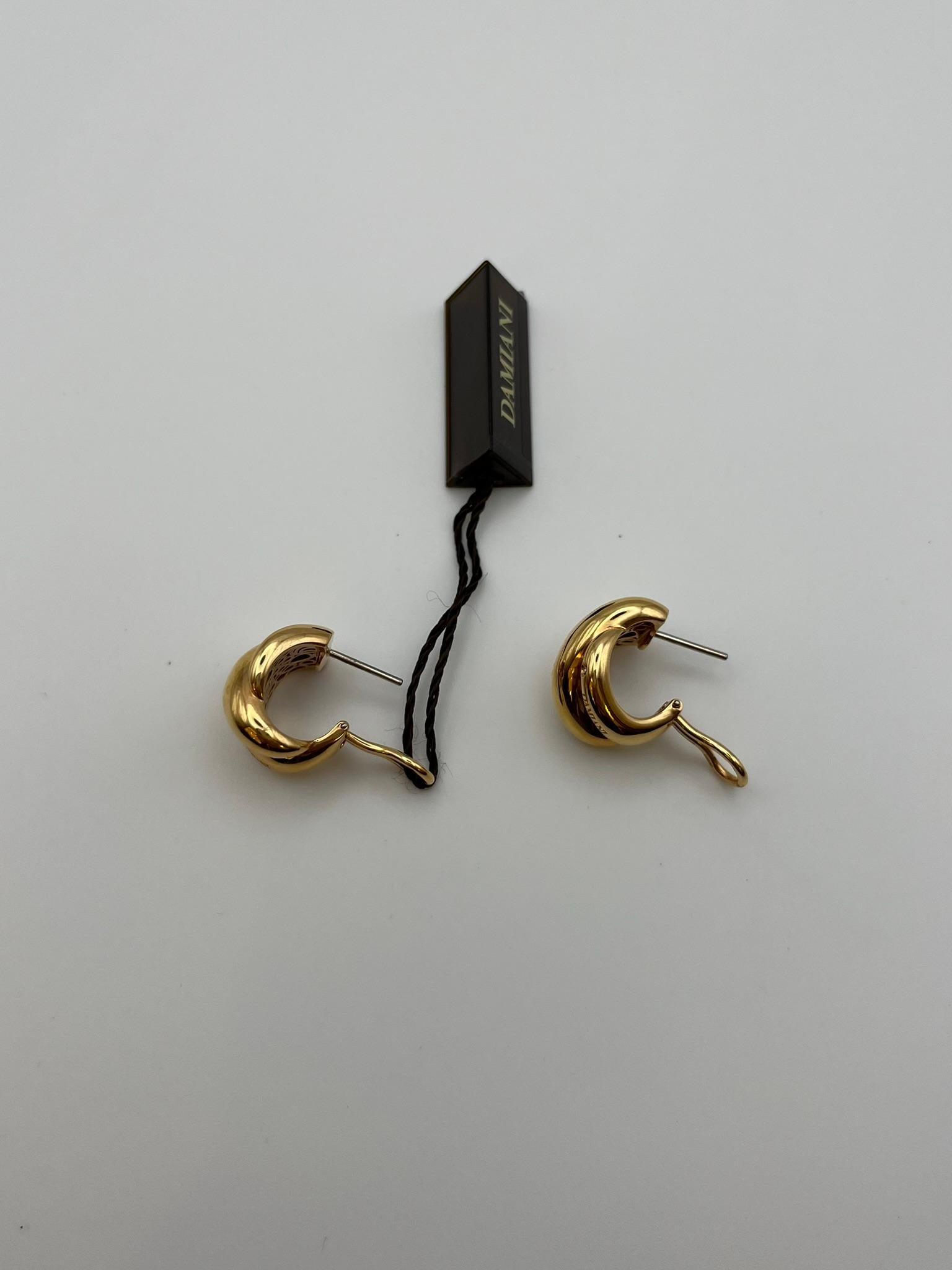 Donna Orecchini Damiani gomitolo in oro 18 kt. con diamanti - Iconico design italiano in vendita