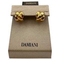 Boucles d'oreilles Damiani en or 18 carats avec diamants - Design italien emblématique