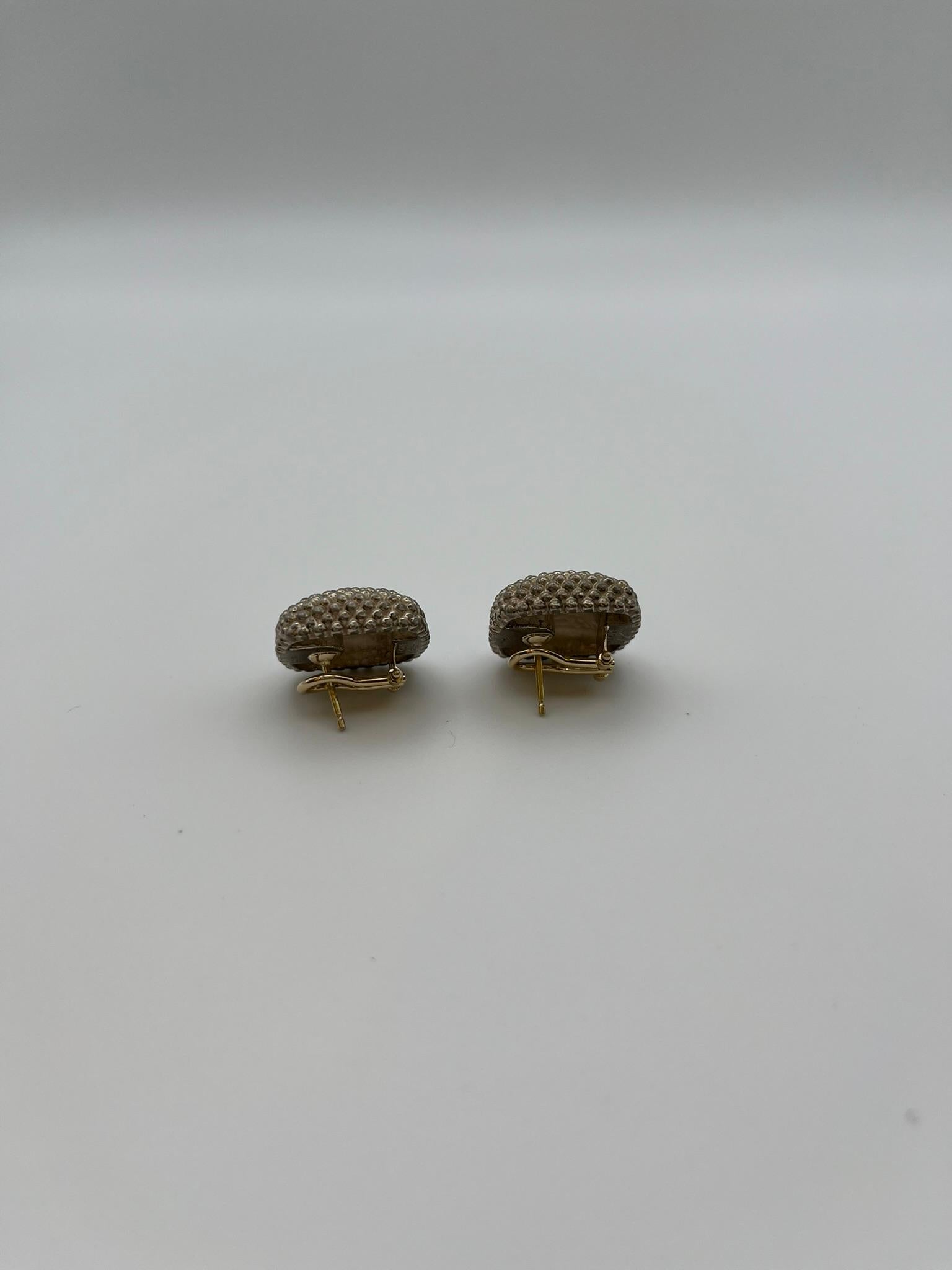 Pendientes cuadrados Fope de plata de ley 925 en venta 2