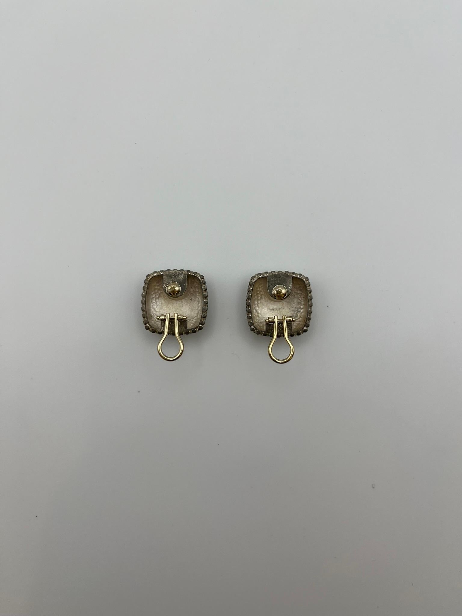 Pendientes cuadrados Fope de plata de ley 925 en venta 3