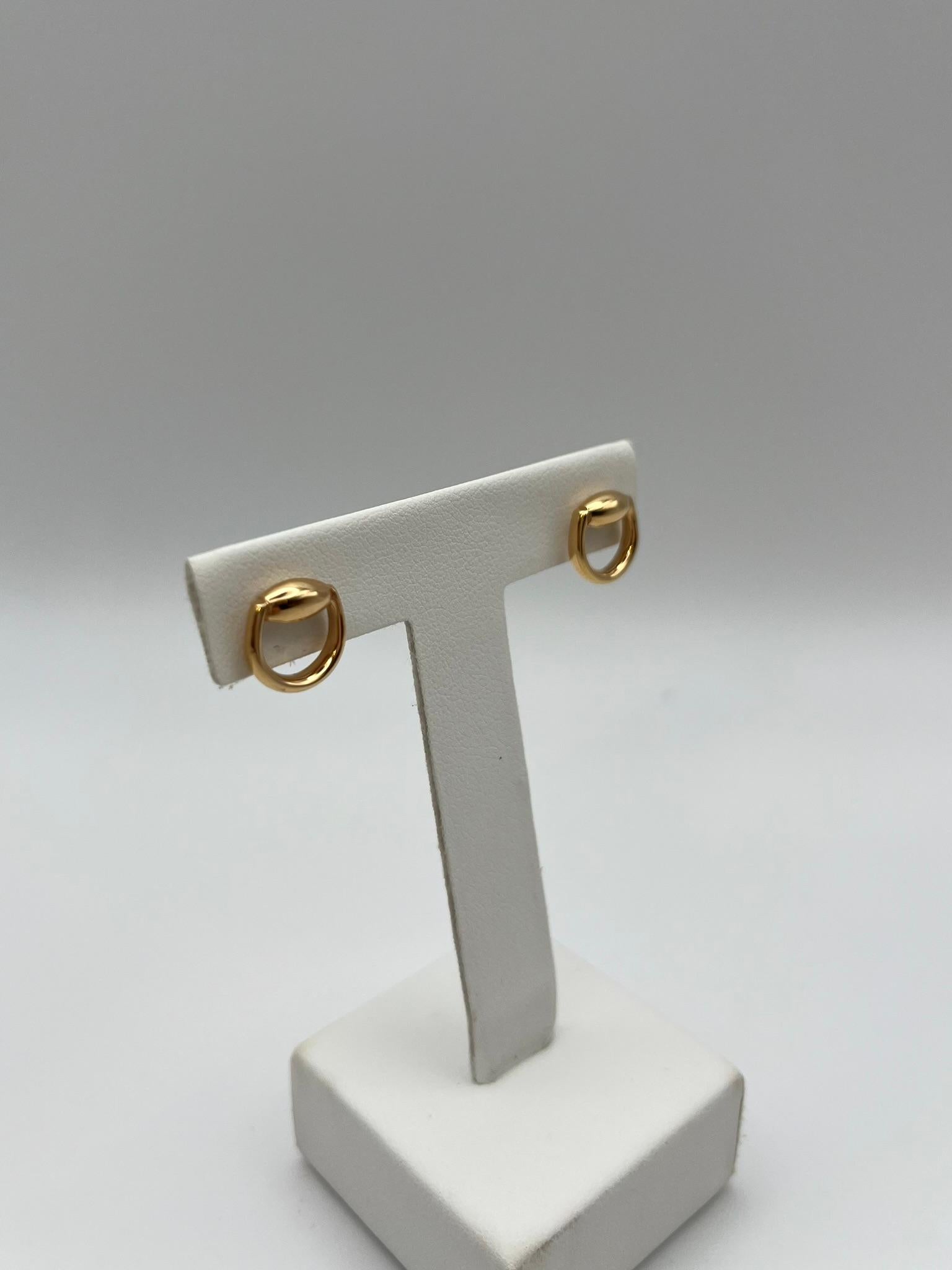 Pendientes Gucci Horsebit en oro rosa de 18 quilates 750/00 en Nuevo estado para la venta en Abano Terme, IT