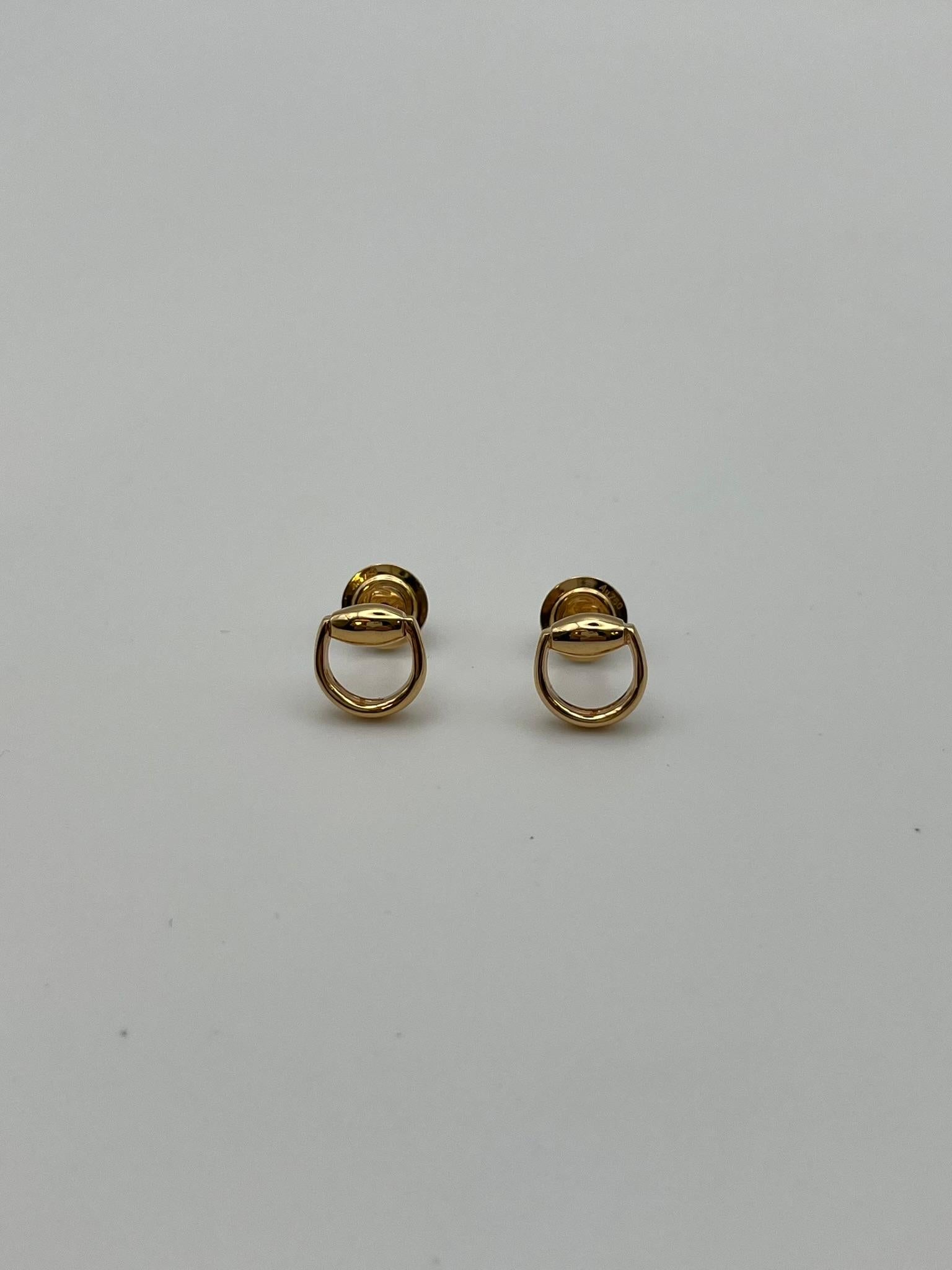 Pendientes Gucci Horsebit en oro rosa de 18 quilates 750/00 en venta 2