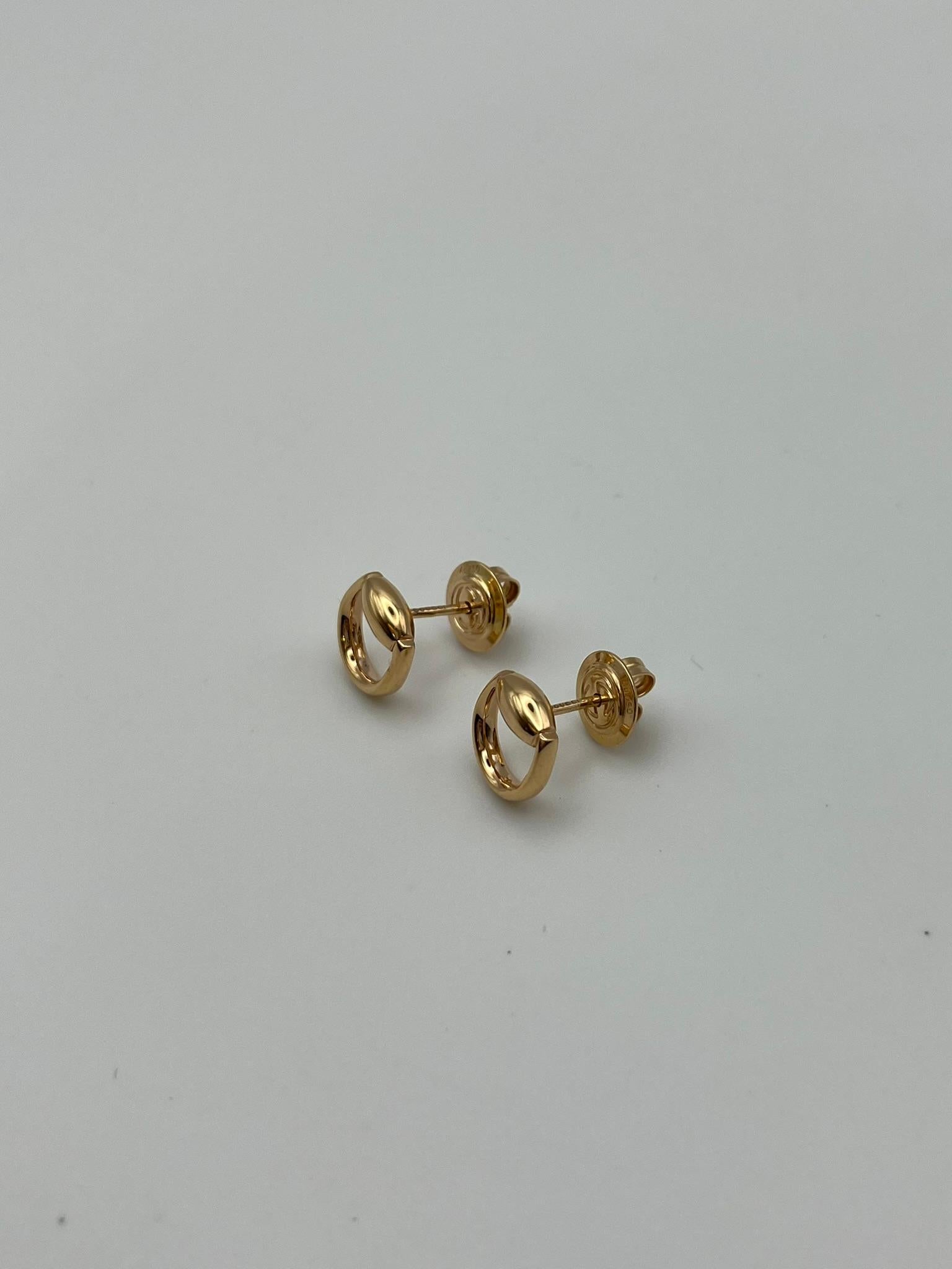 Pendientes Gucci Horsebit en oro rosa de 18 quilates 750/00 en venta 3