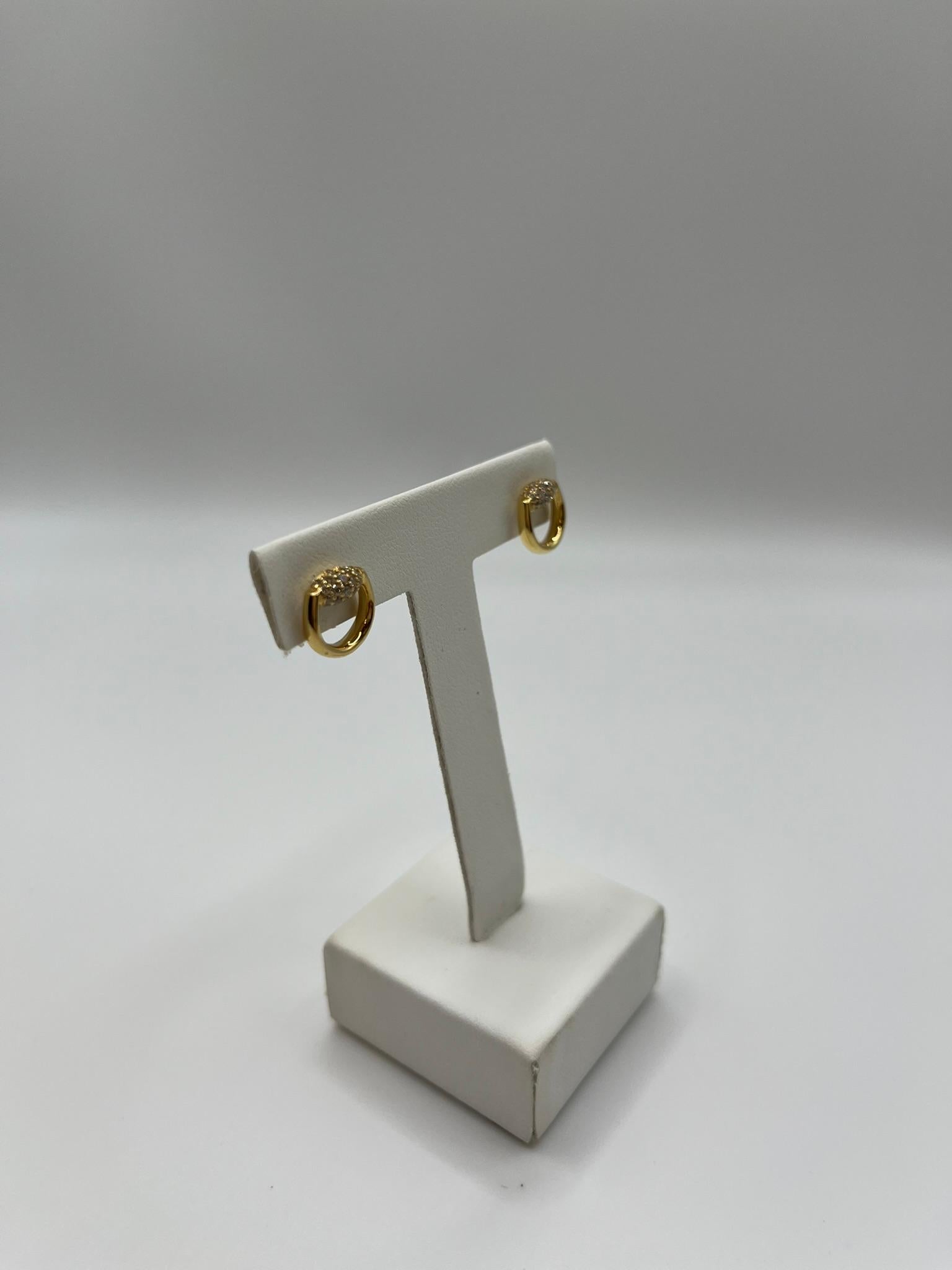 Taille brillant Orecchini Gucci Horsebit in oro rosa 18 kt. con pavè di diamanti en vente