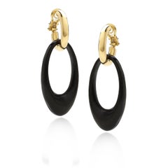 Orecchini in Ebano e Oro Giallo – Collezione Roberta *