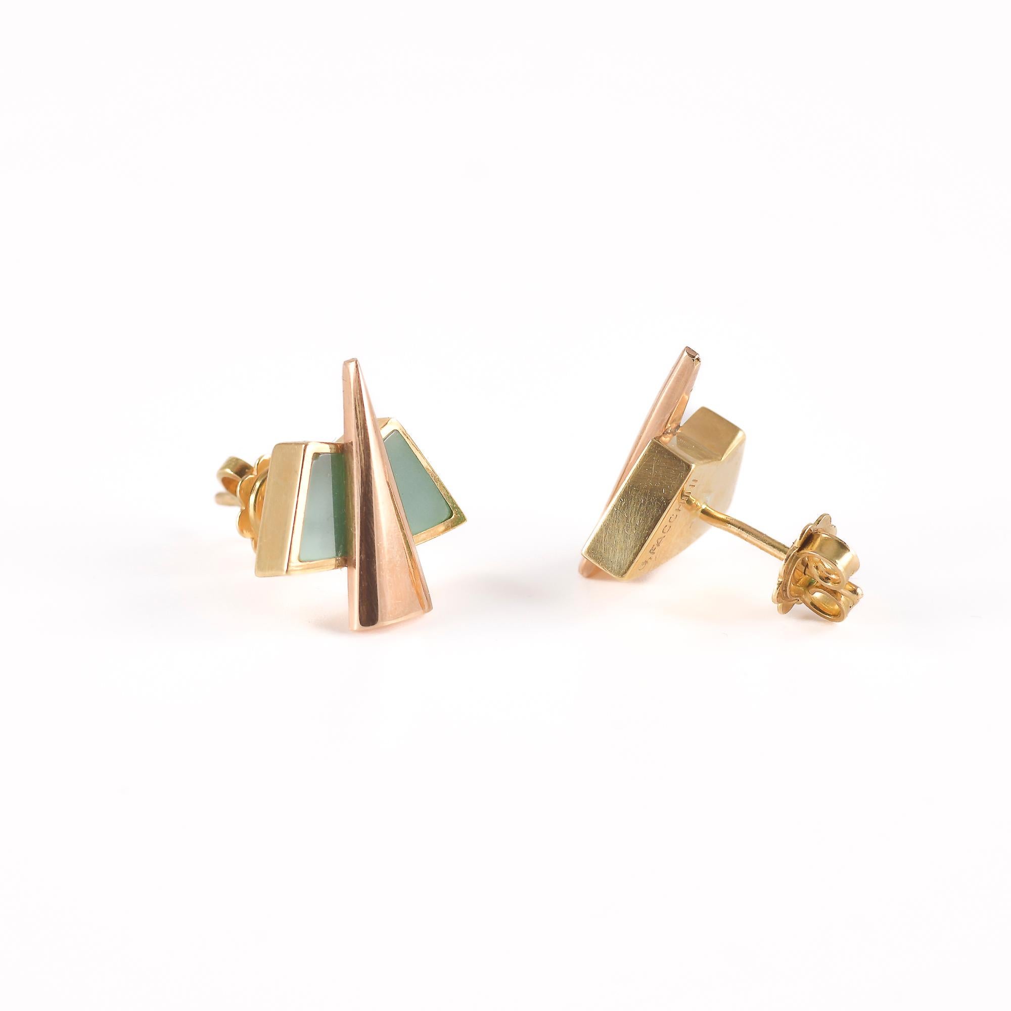 Ohrringe aus Gelbgold mit Chrysorazium von Giorgio Facchini Damen im Angebot