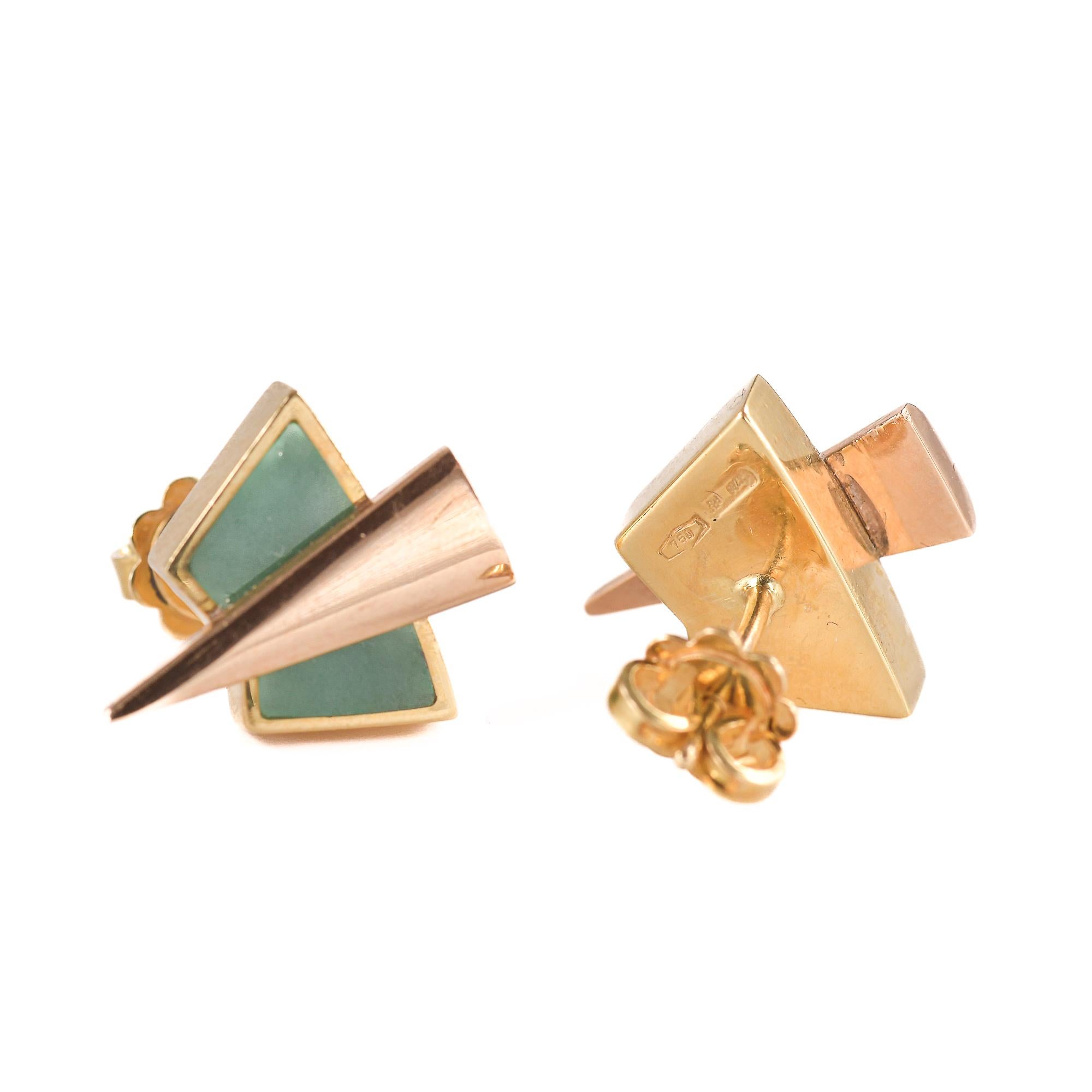 Ohrringe aus Gelbgold mit Chrysorazium von Giorgio Facchini im Angebot 2
