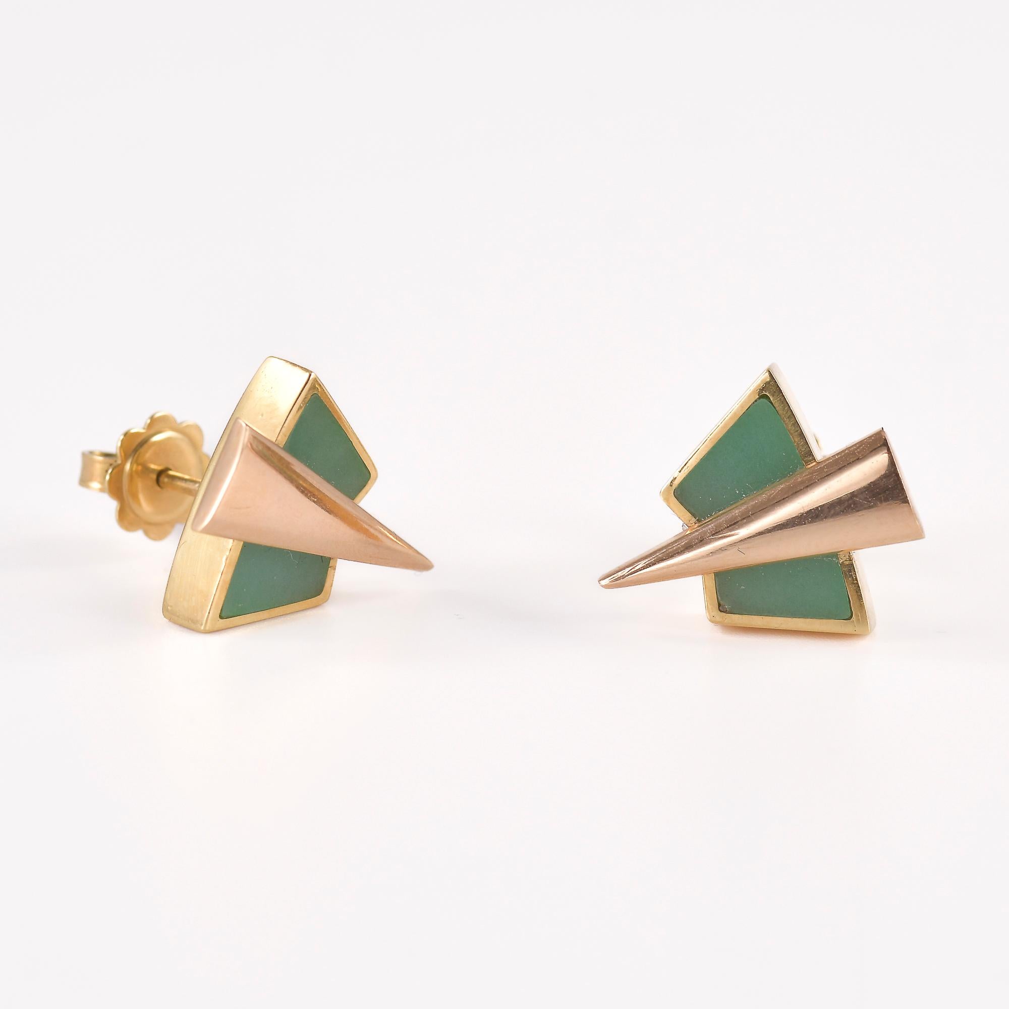 Ohrringe aus Gelbgold mit Chrysorazium von Giorgio Facchini im Angebot 3