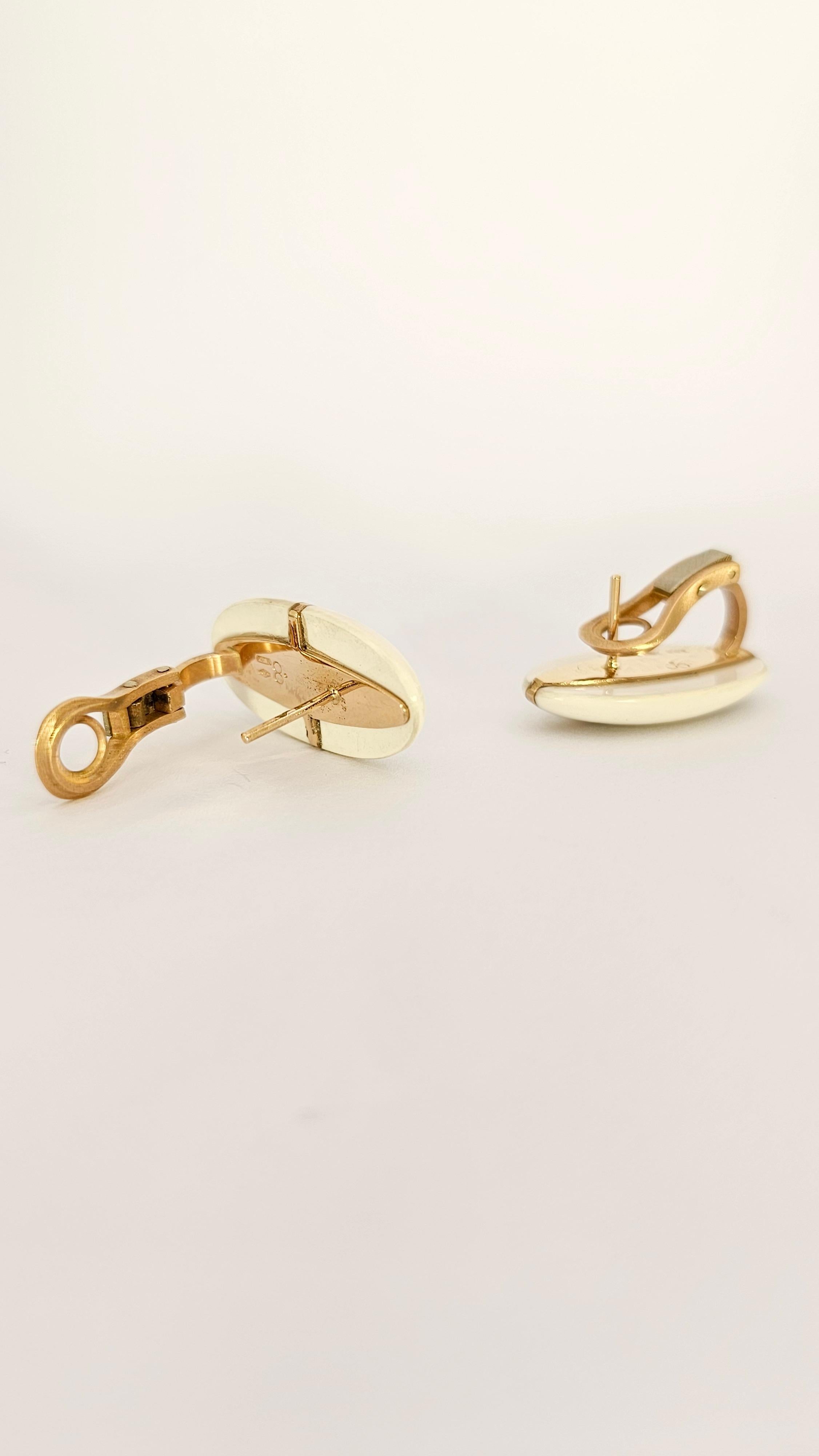 18Kt Rose Gold and Kogolon Earrings In New Condition For Sale In Cattolica, IT