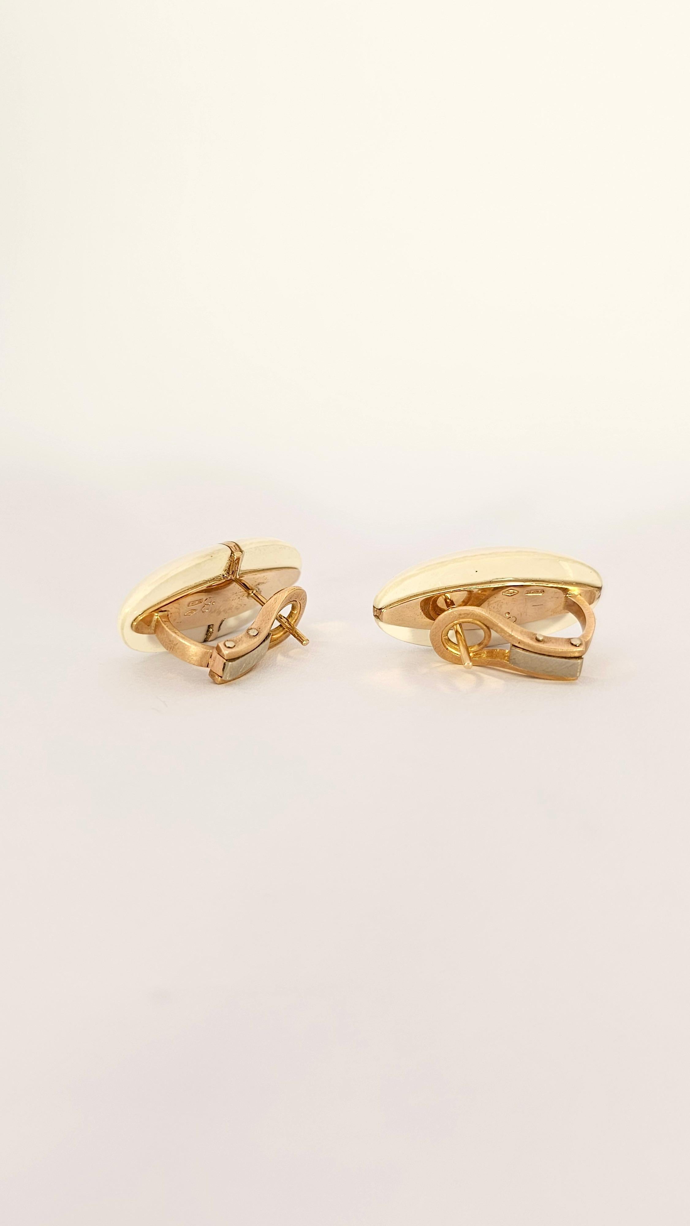 18Kt Rose Gold and Kogolon Earrings For Sale 1