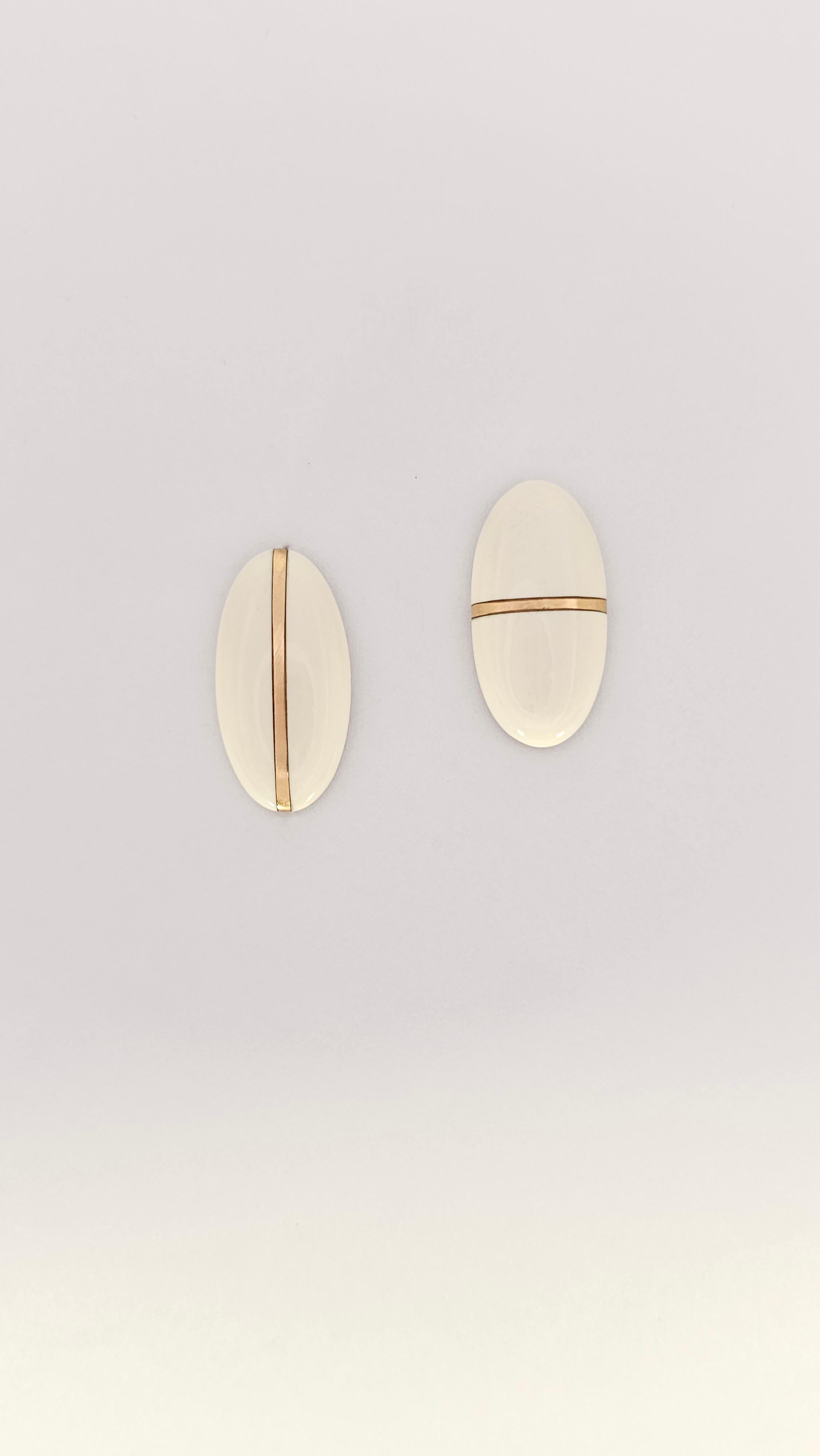 18Kt Rose Gold and Kogolon Earrings For Sale 3