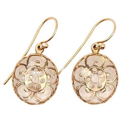 Rose Gold and Rock Crystal Earrings