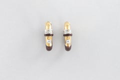 La Nouvelle Bague earrings in gold, silver, enamel and diamonds