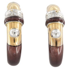 Orecchini La Nouvelle Bague in oro, argento, smalto e diamanti