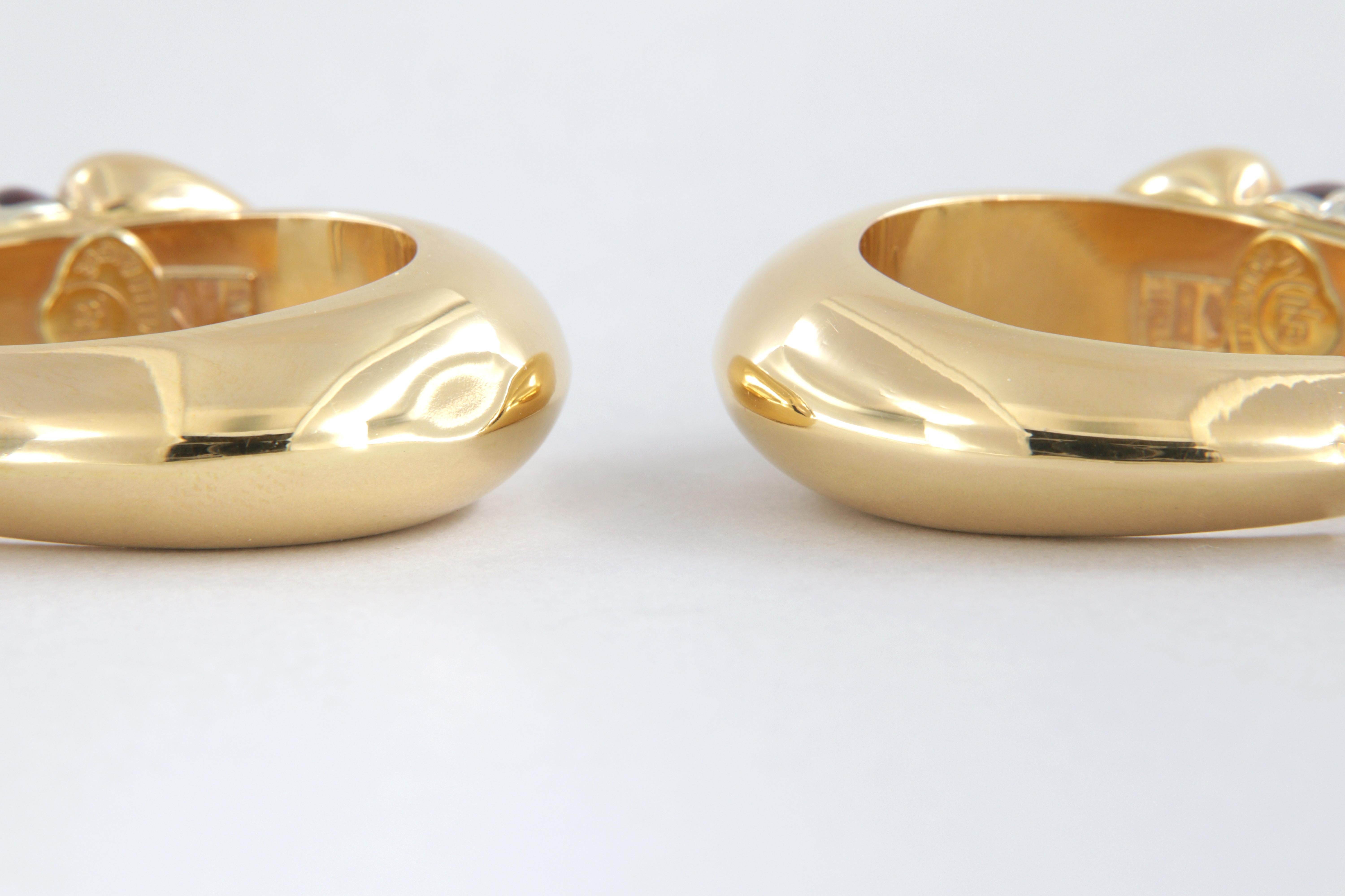 Orecchini La Nouvelle Bague in oro e smalto in vendita 10