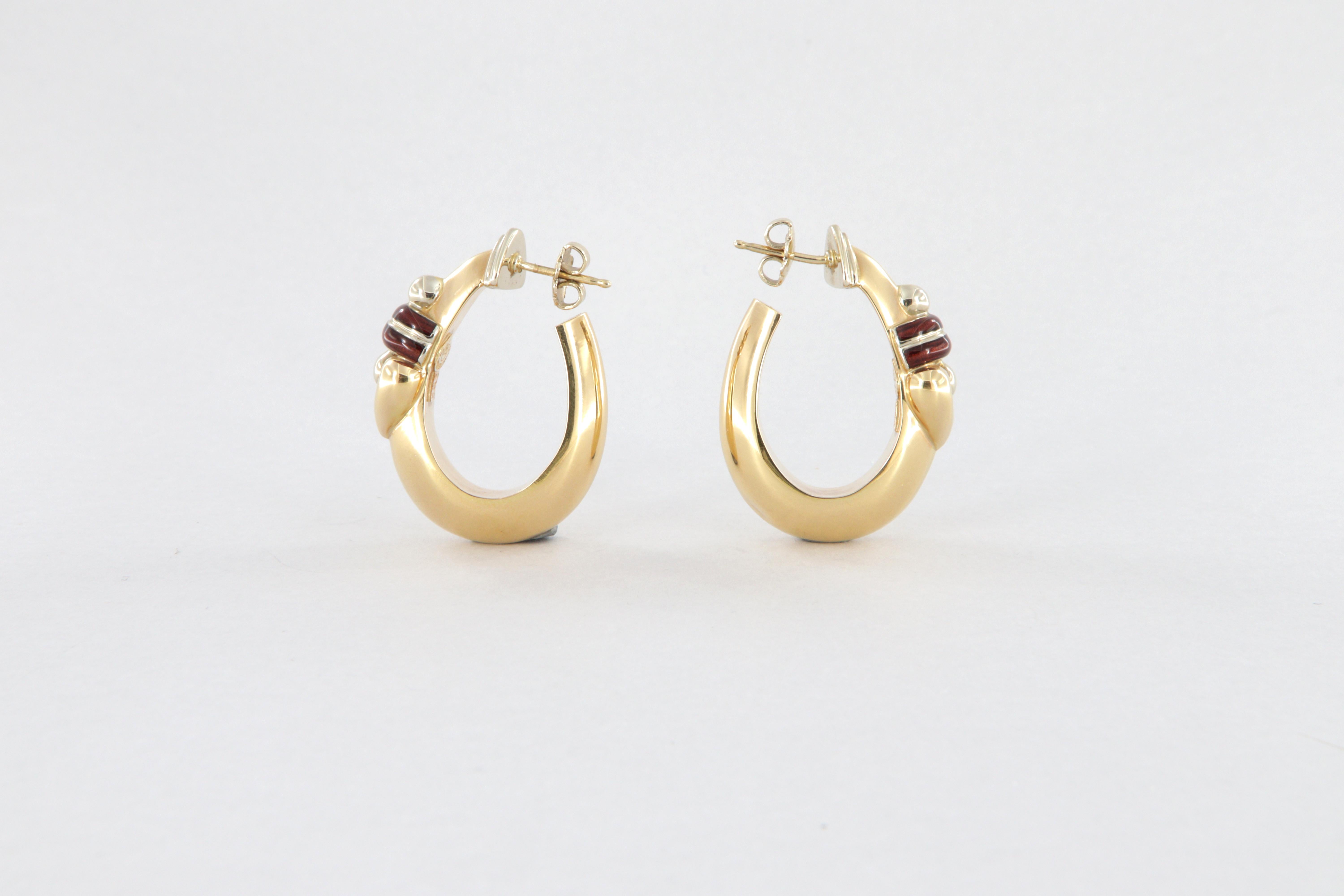 Orecchini La Nouvelle Bague in oro e smalto In condizioni Nuovo in vendita a Perugia, IT