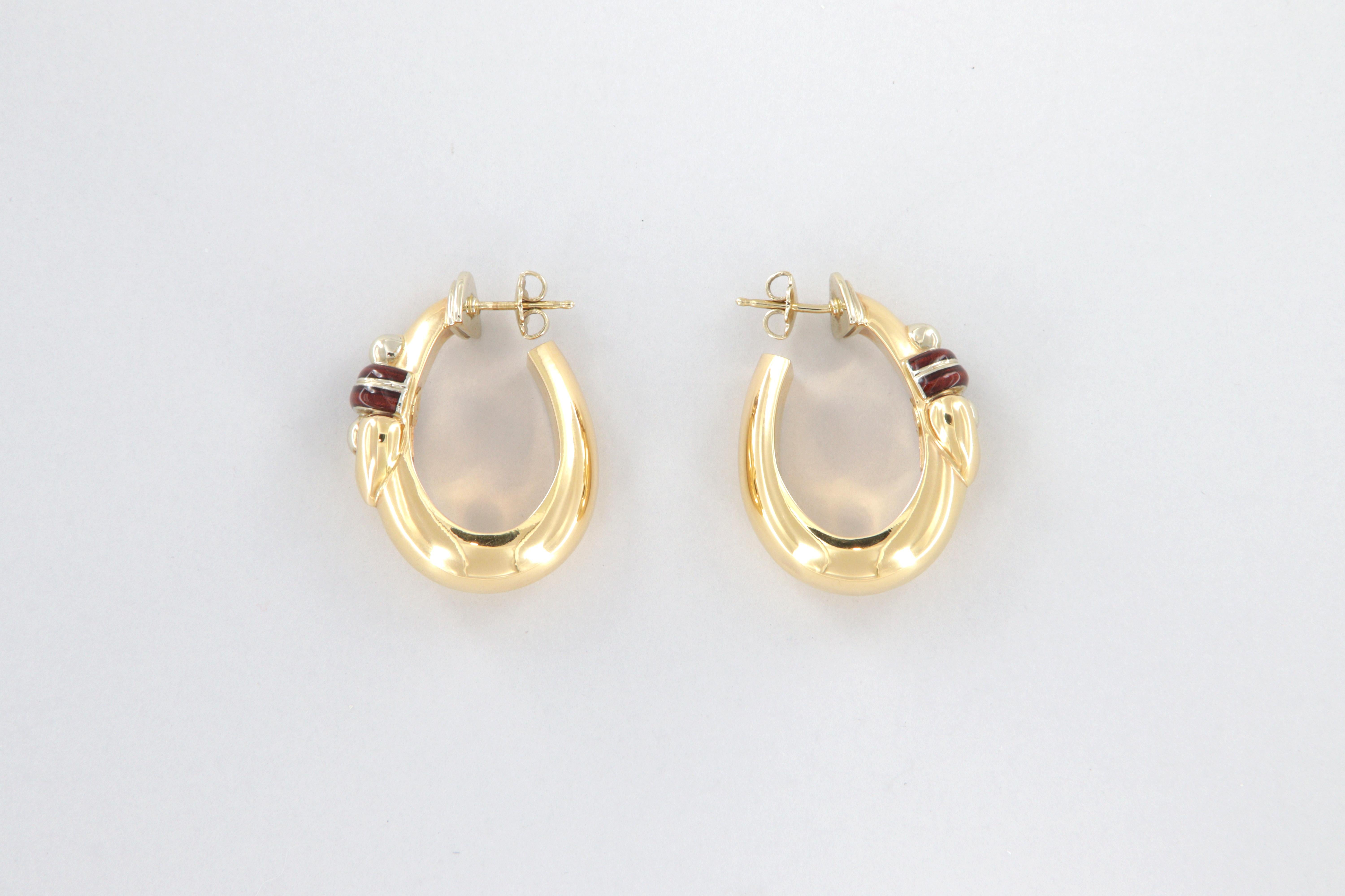 Donna Orecchini La Nouvelle Bague in oro e smalto in vendita