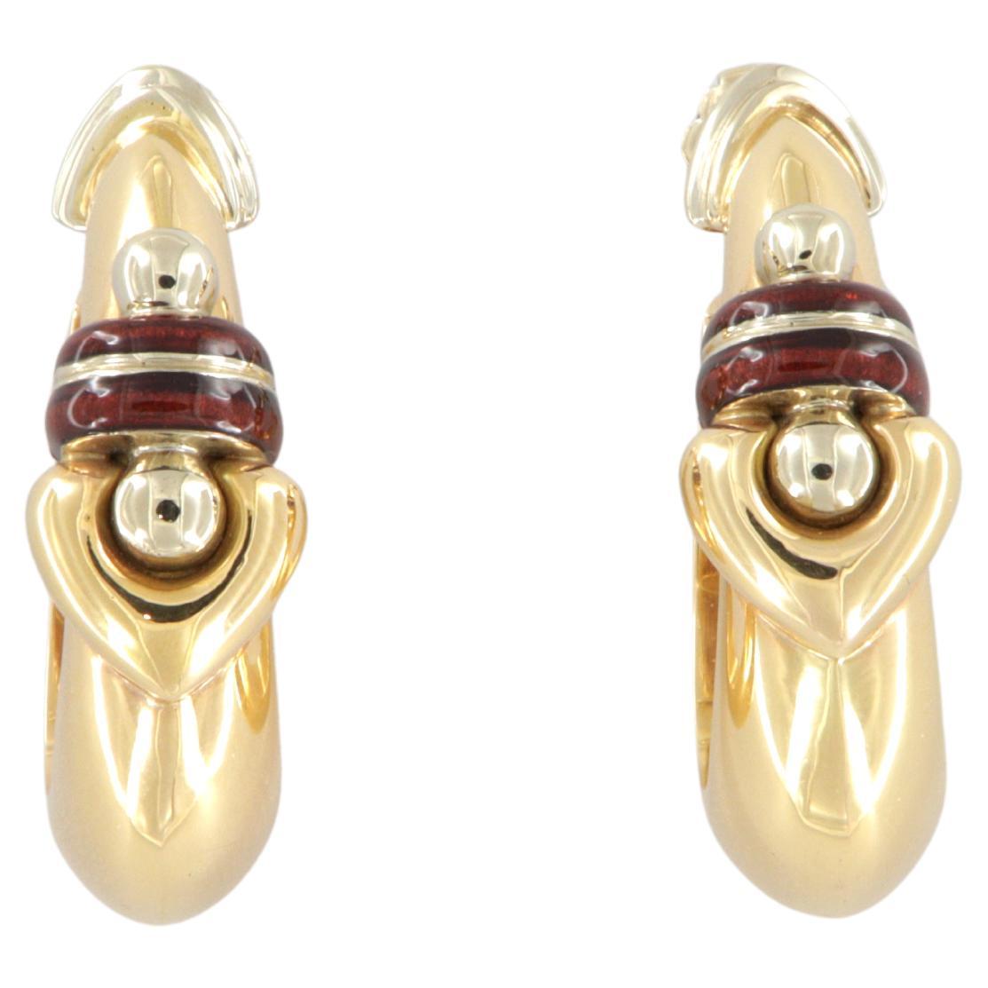 Orecchini La Nouvelle Bague in oro e smalto