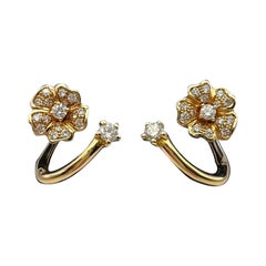 Orecchini LeoPizzo Fiore in oro rosa con diamanti per 0.56 ct.