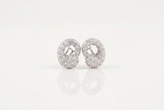 Pendientes de lóbulo con pavé de diamantes