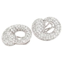 Pendientes de lóbulo con pavé de diamantes